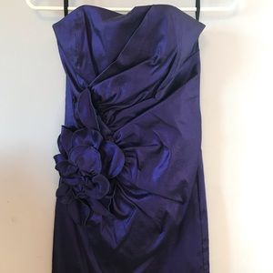 Fitted dark purple dress